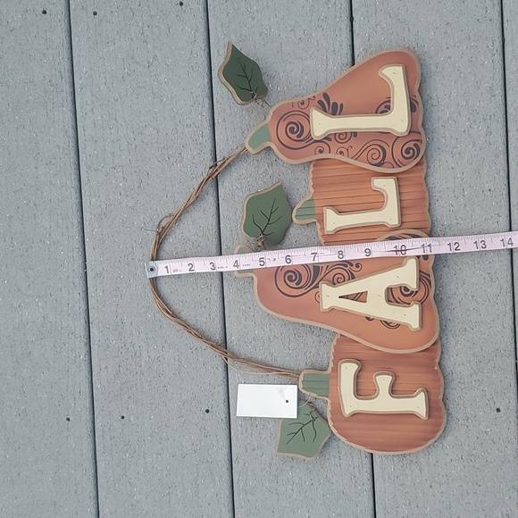 NWT Wooden Pumpkin and Gourd Fall Hanger Sign - Picture 8 of 10